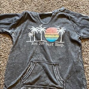 A Ron Jon surf shop sweatshirt